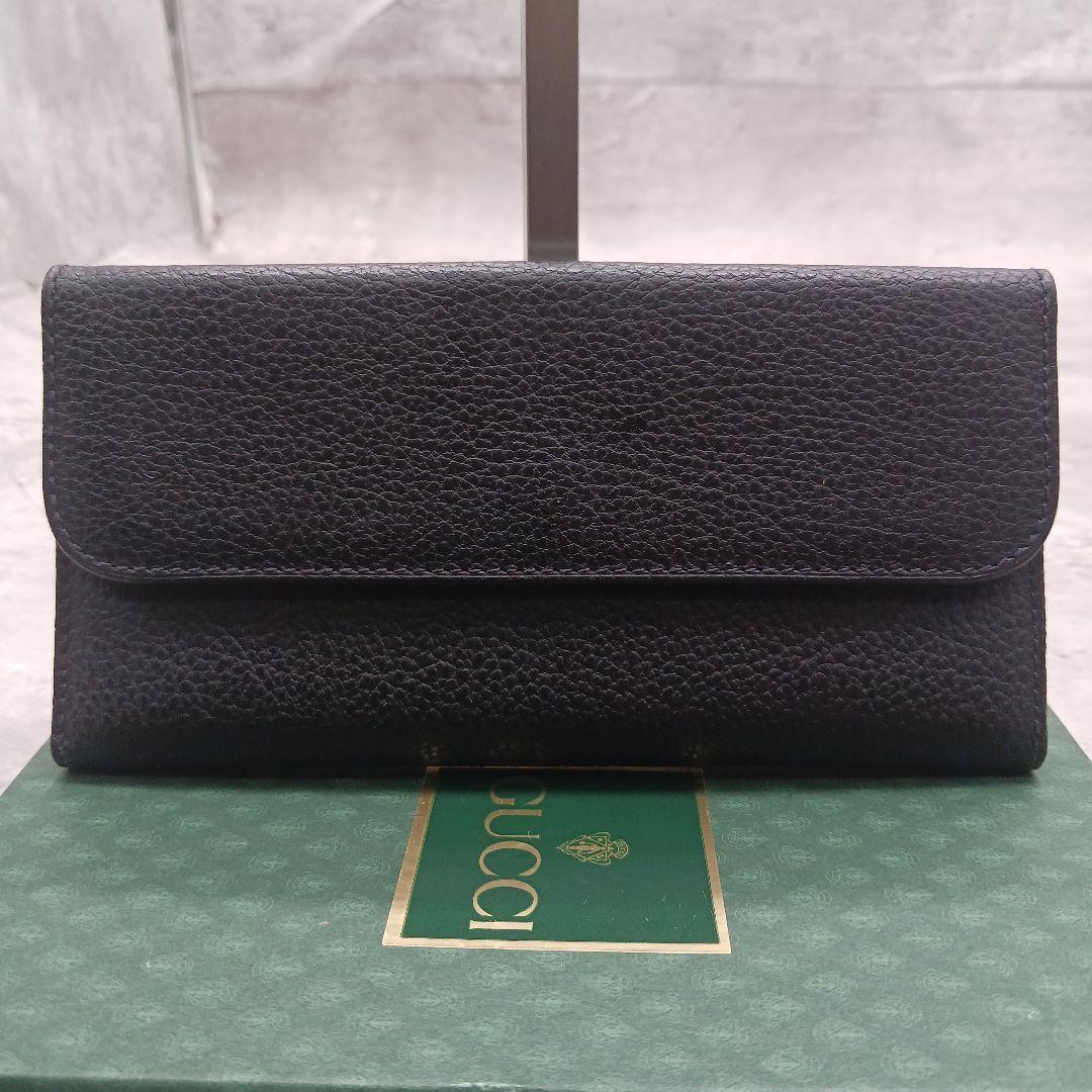 美品 GUCCI グッチ 財布 二つ折り Wホック ブラック ゴールド レザー GUCCI グッチ ジャッキー Wホック 二つ折り長財布 レザー