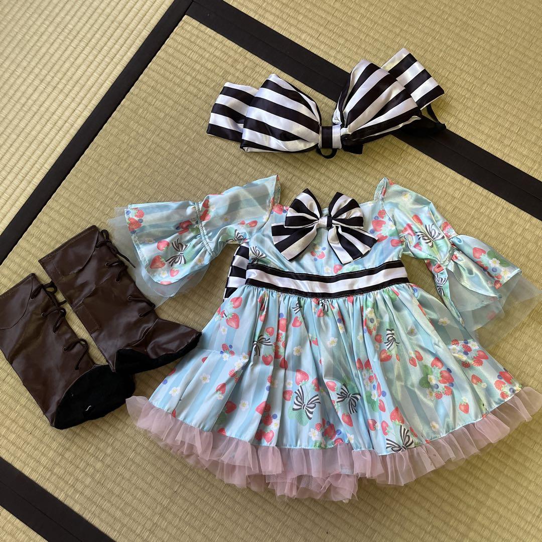 不二家 店頭用ペコちゃん専用衣装 春のいちご柄ゴスロリ衣装 非売品