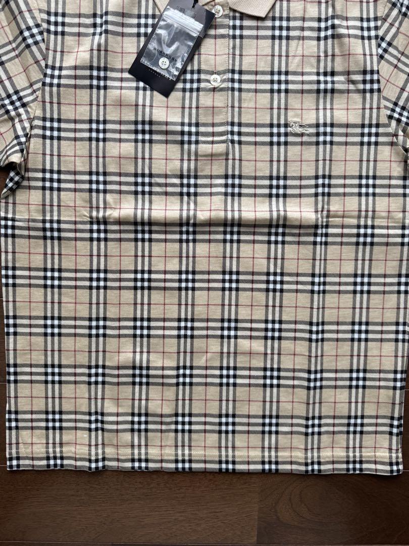新品未使用未開封！99-00's BURBERRY チェックポロシャツ M 新品未使用タグ付き未開封 99-00's BURBERRYチェックポロシャツS
