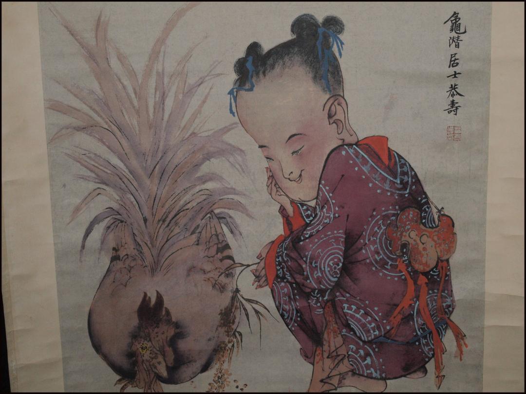 古美術　中国近代画家張大千作　激安骨董品　肉筆保証 AK2169A9-2 古美術 中国近代画家張大千作 激安骨董品 肉筆保証 しす AK2169A9-2