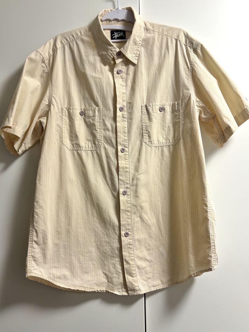 VINTAGE Stüssy ストライプ 半袖シャツ M 1990s-Y2K