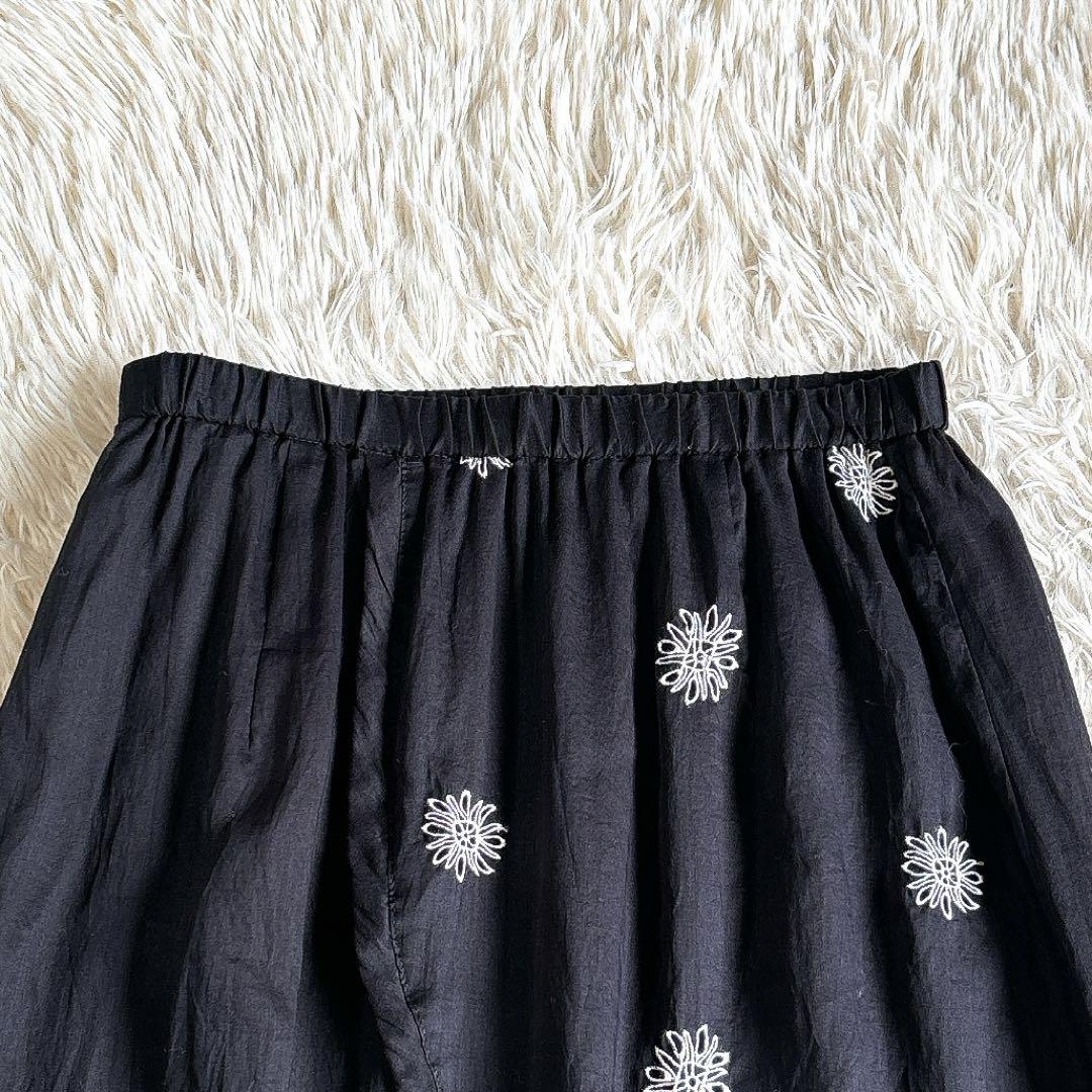 美品✨慈雨 センソユニコ ウールコート パッチワーク刺繍 40 慈雨ジウセンソユニコ ドット柄異素材ウール混コート40