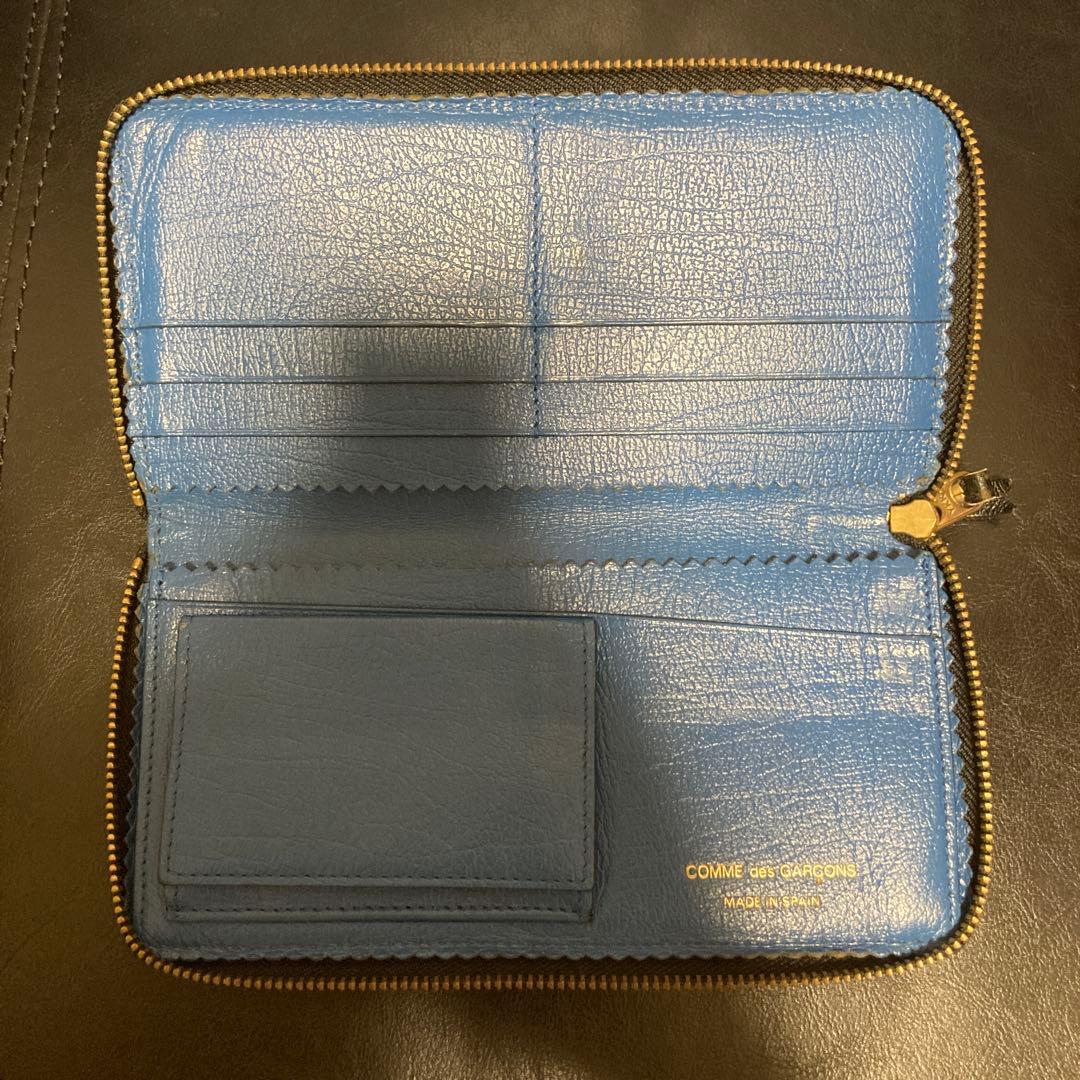 COMME des GARCONS 長財布 黒 青