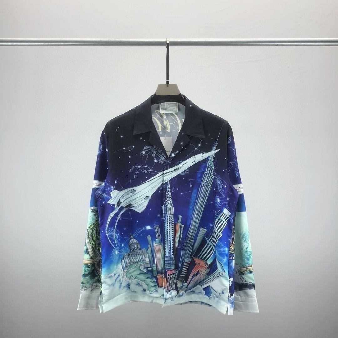 希少 22AW Casablanca カサブランカ シルク長袖シャツ
