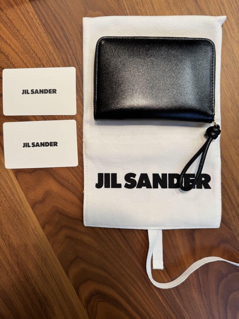 JIL SANDER ウォレット 財布 giro 二つ折り 小銭入れ ジップ 黒