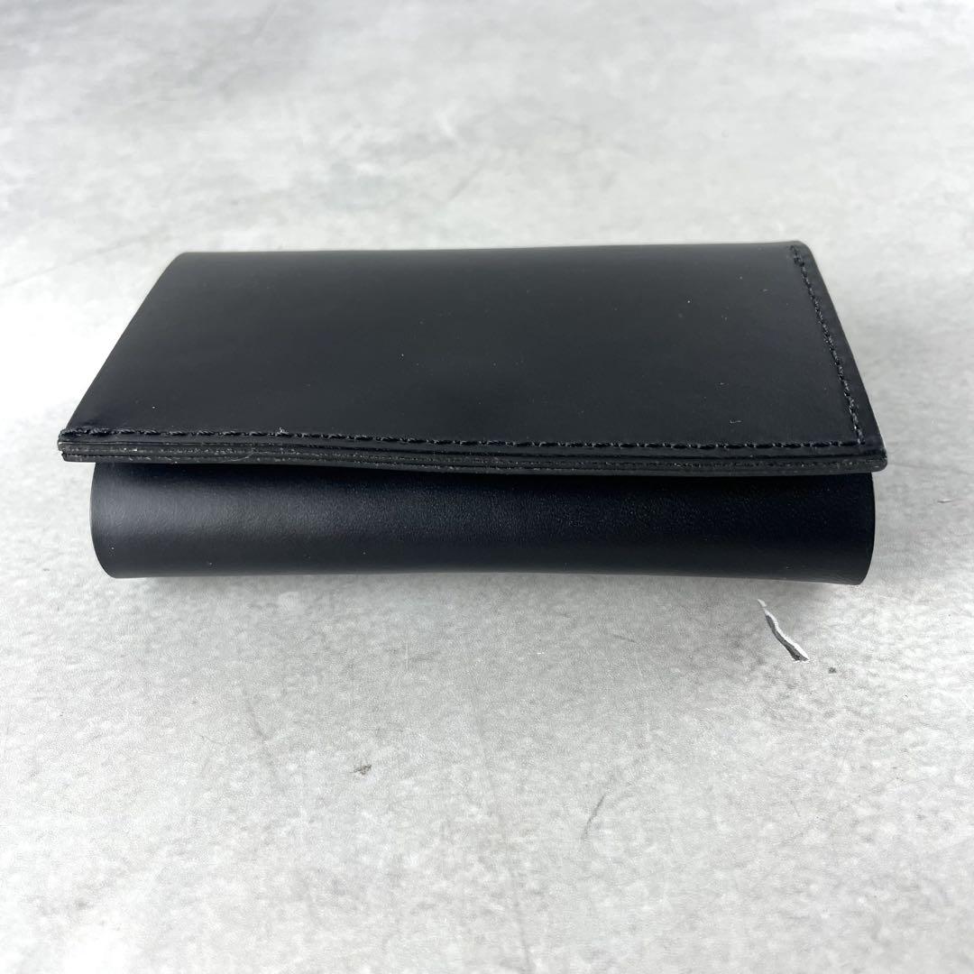 未使用✨ エムピウ ストラッチョ 折財布 薄い財布 レザー 本革 ブラック