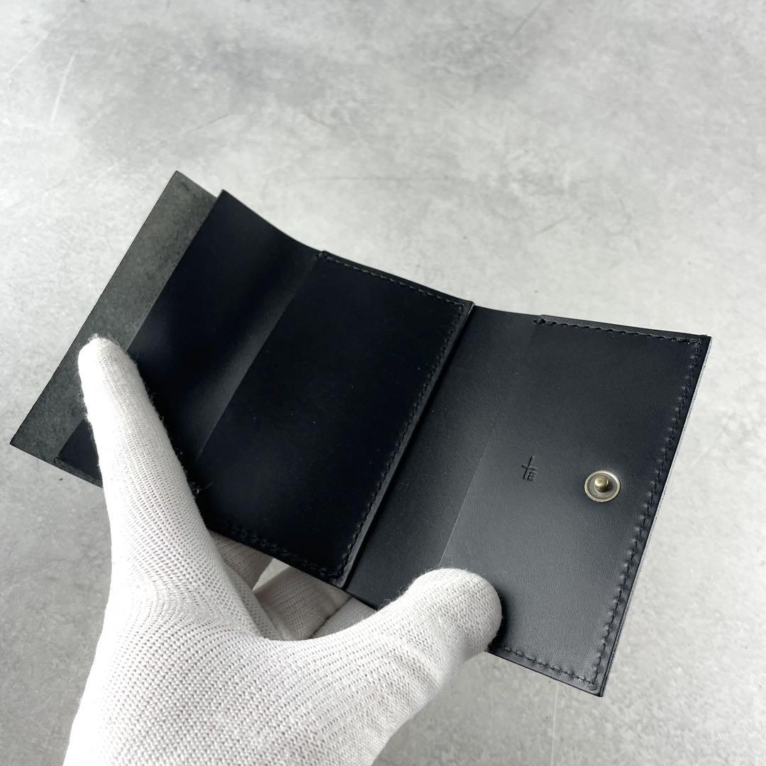 未使用✨ エムピウ ストラッチョ 折財布 薄い財布 レザー 本革 ブラック