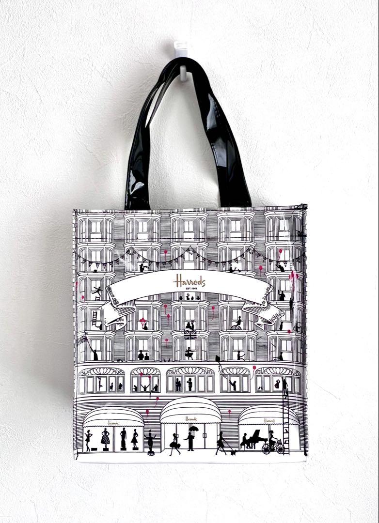 Harrods ハロッズ Sサイズ トートバッグ 新品 白 建物柄 - メルカリ