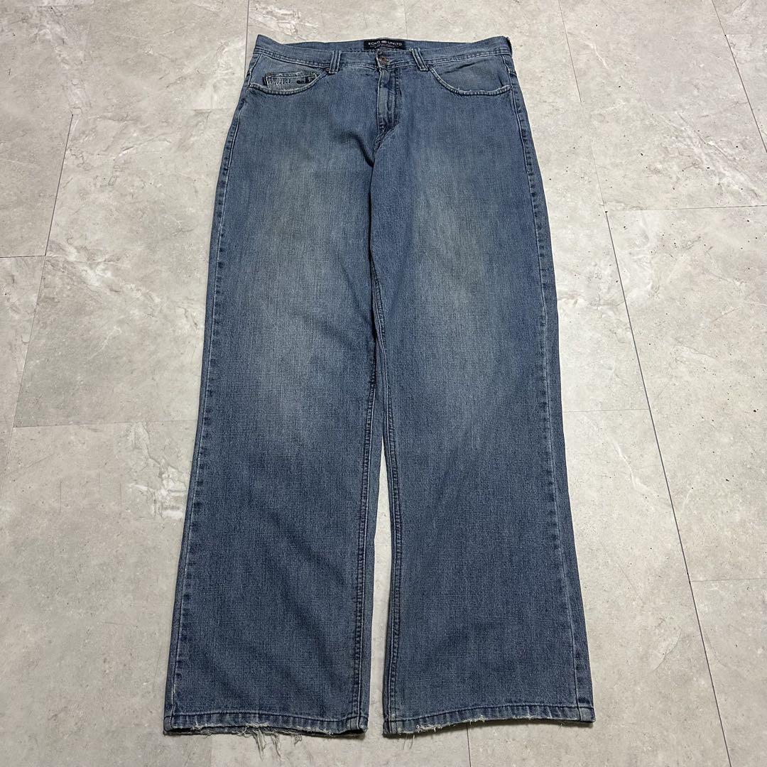 ECKO エコー　90s ヒップホップ　バギーデニム　34 メンズ　インディゴ