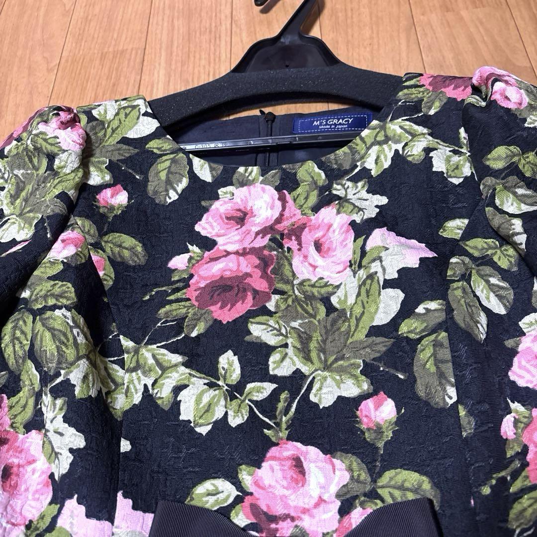 M'S GRACY 花柄 ワンピース 42新品。