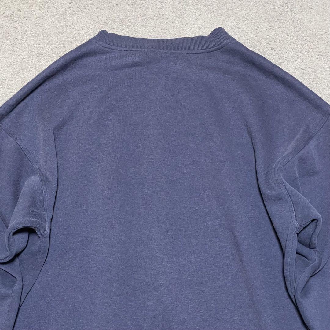 【良品】 スウェット　ブランク　グッドフェード　ナス紺　ペイント　90s XL