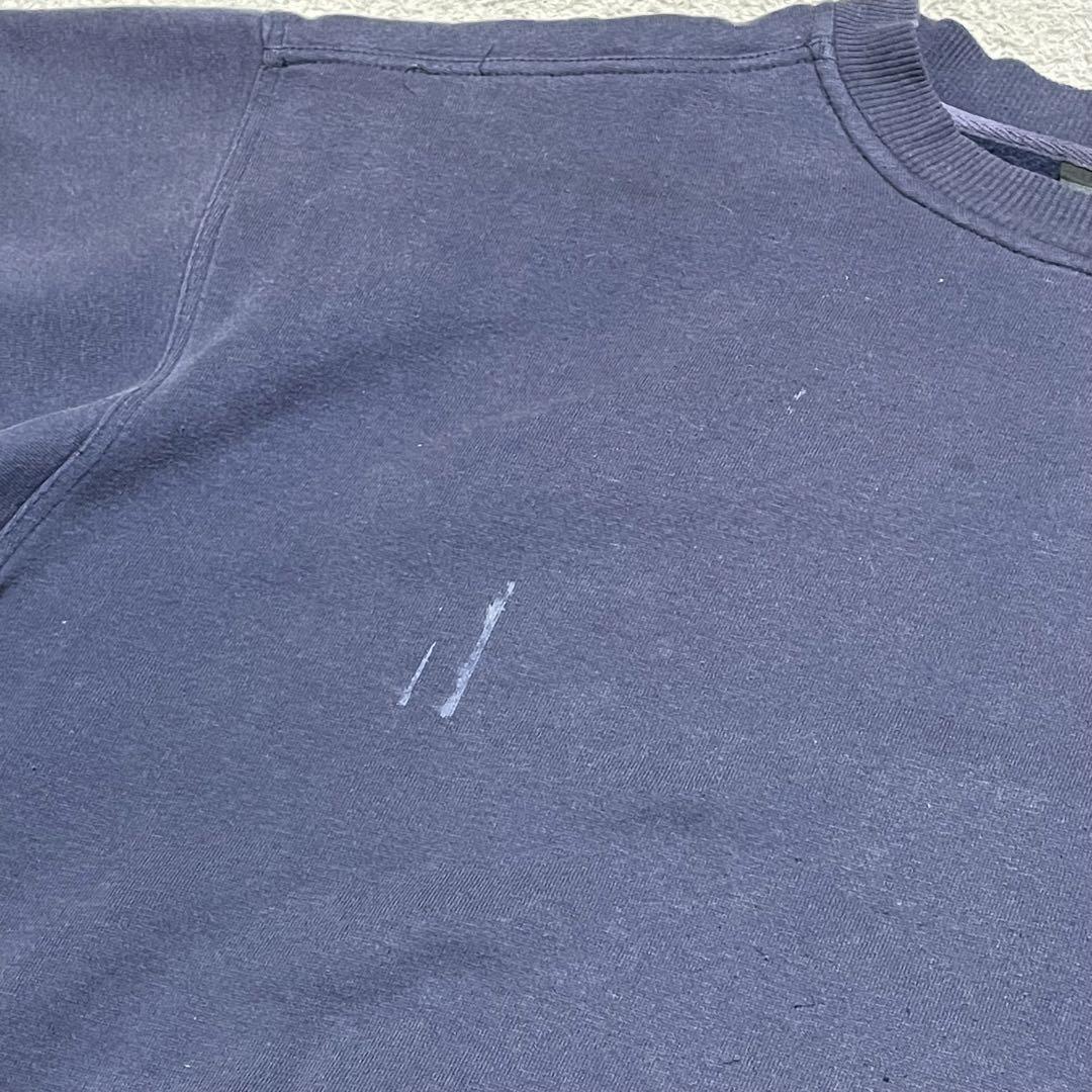 【良品】 スウェット　ブランク　グッドフェード　ナス紺　ペイント　90s XL