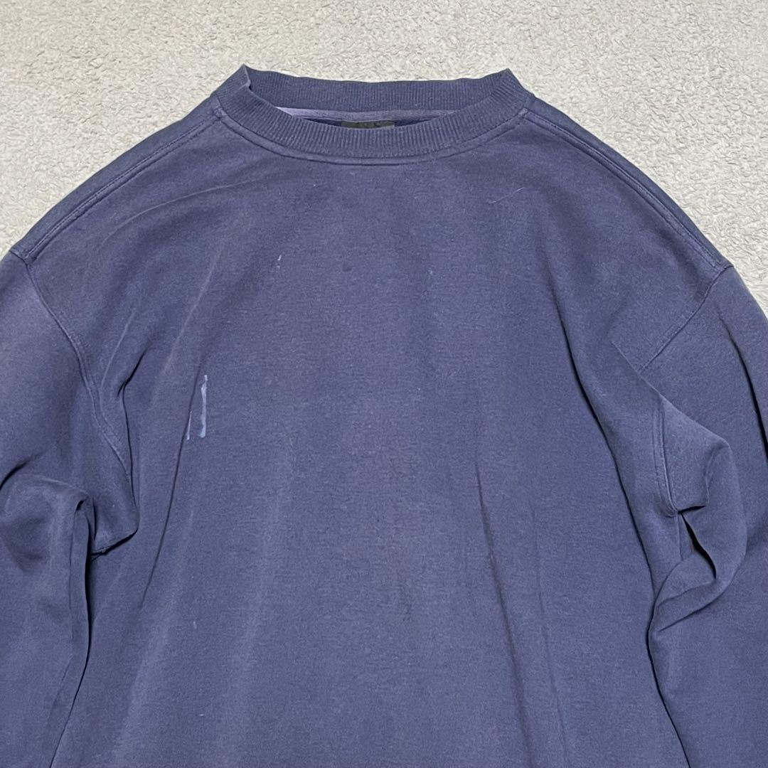 【良品】 スウェット　ブランク　グッドフェード　ナス紺　ペイント　90s XL