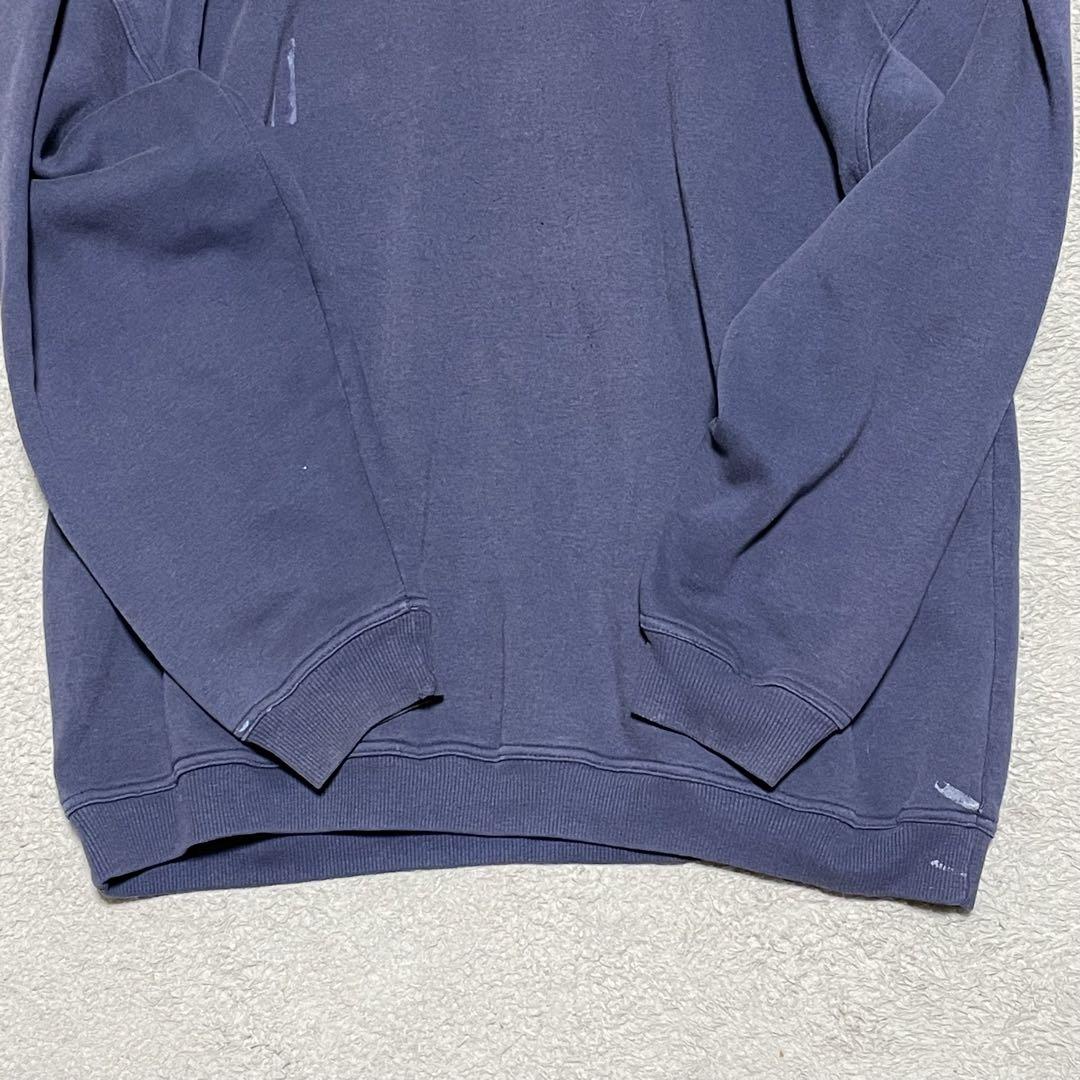 【良品】 スウェット　ブランク　グッドフェード　ナス紺　ペイント　90s XL