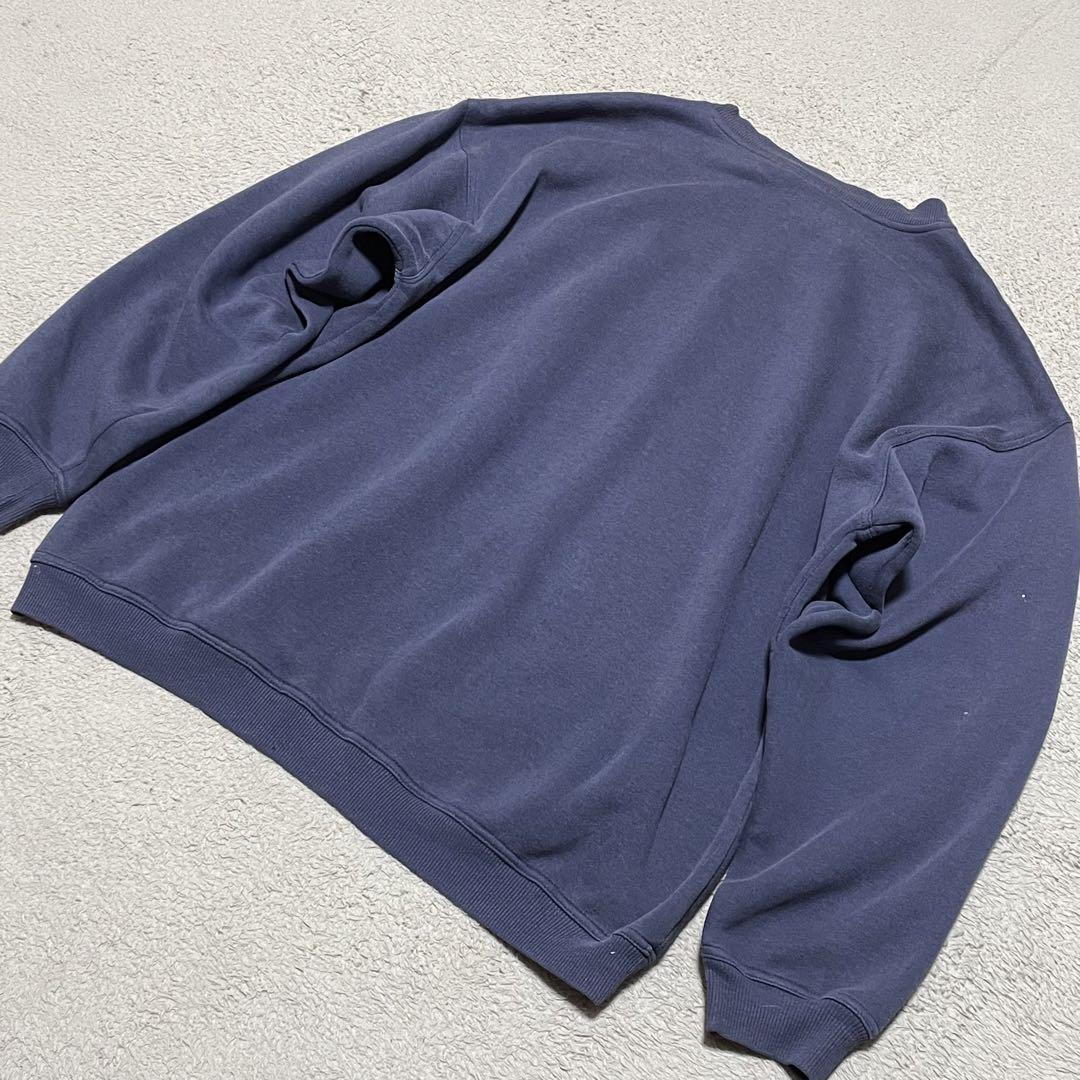 【良品】 スウェット　ブランク　グッドフェード　ナス紺　ペイント　90s XL