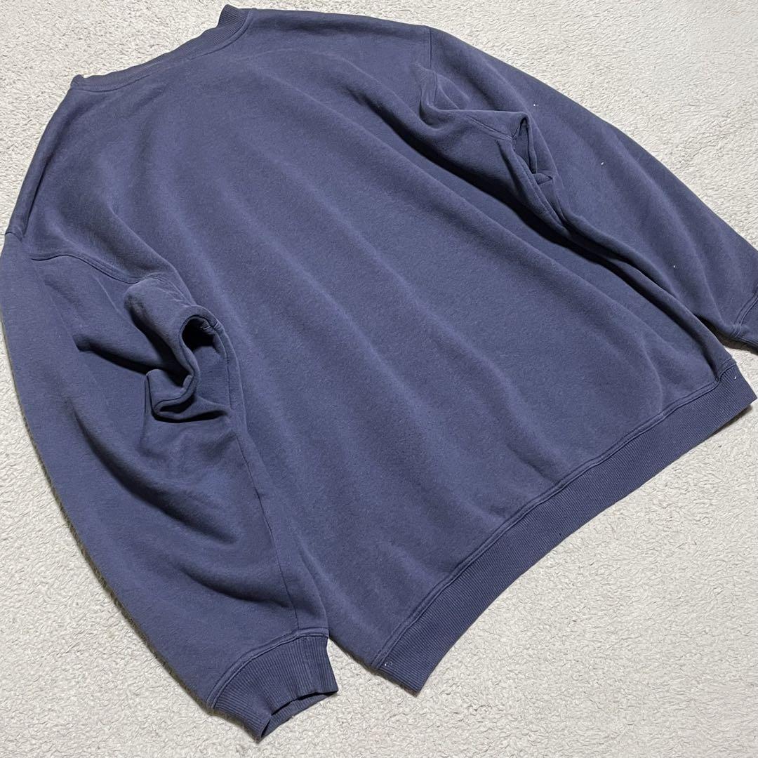 【良品】 スウェット　ブランク　グッドフェード　ナス紺　ペイント　90s XL