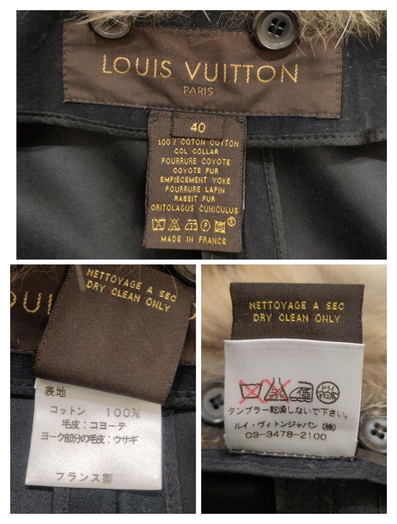 LOUISVUITTON モールスキンコットンコート コヨーテ＆ラビット 黒