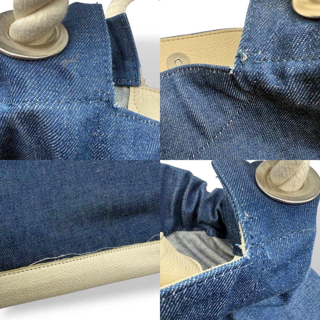 良品】LANVIN ランバン トートバッグ デニム A4収納可 大容量