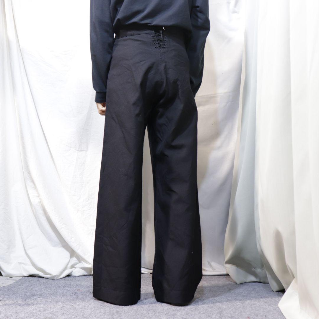 最新作格安 vintage セーラーパンツ フレアパンツ ブーツカット 黒 17 3fkgA-m60414392110 NEW低価