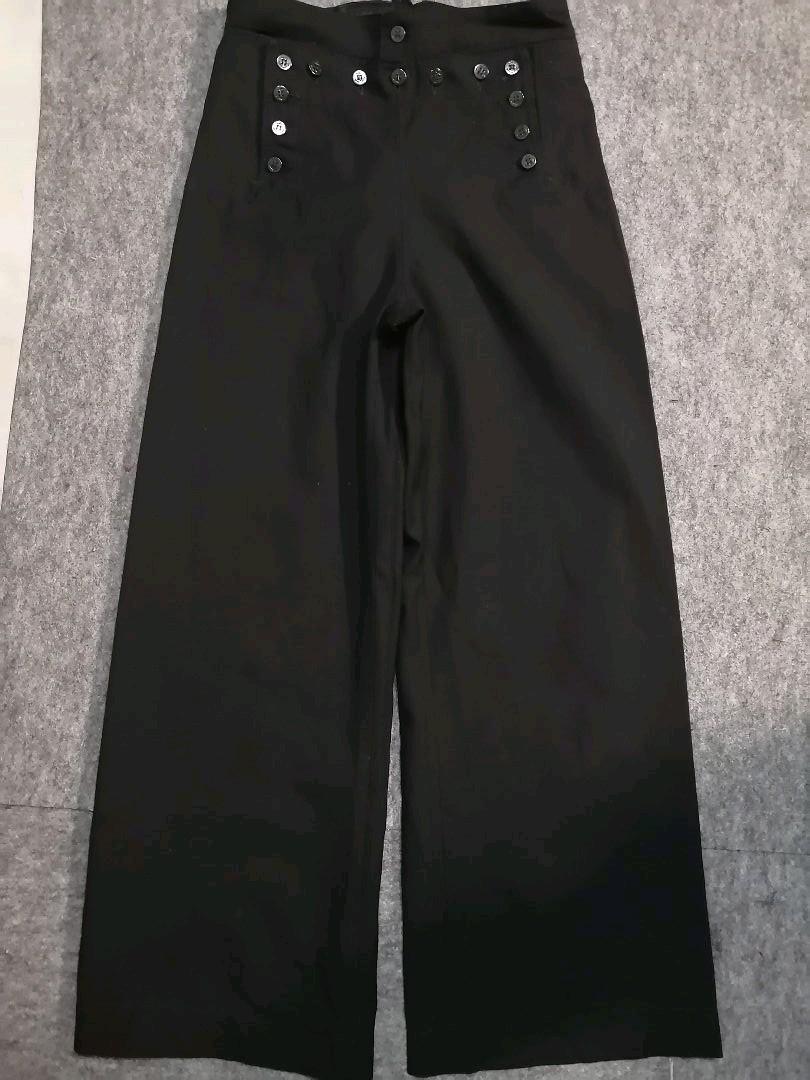 最新作格安 vintage セーラーパンツ フレアパンツ ブーツカット 黒 17 3fkgA-m60414392110 NEW低価
