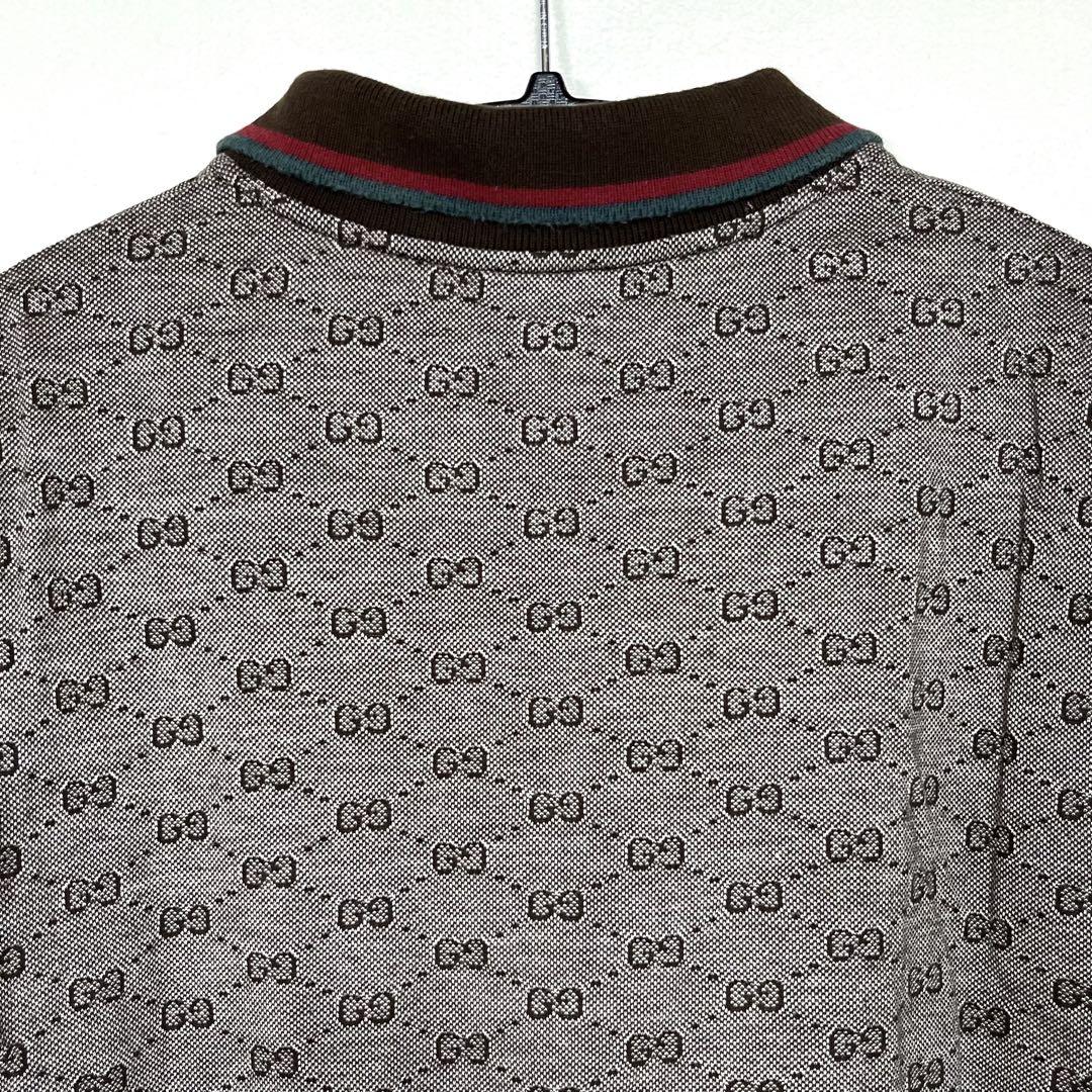 GUCCI グッチ シェリーライン 半袖ポロシャツ GG柄 L イタリア製
