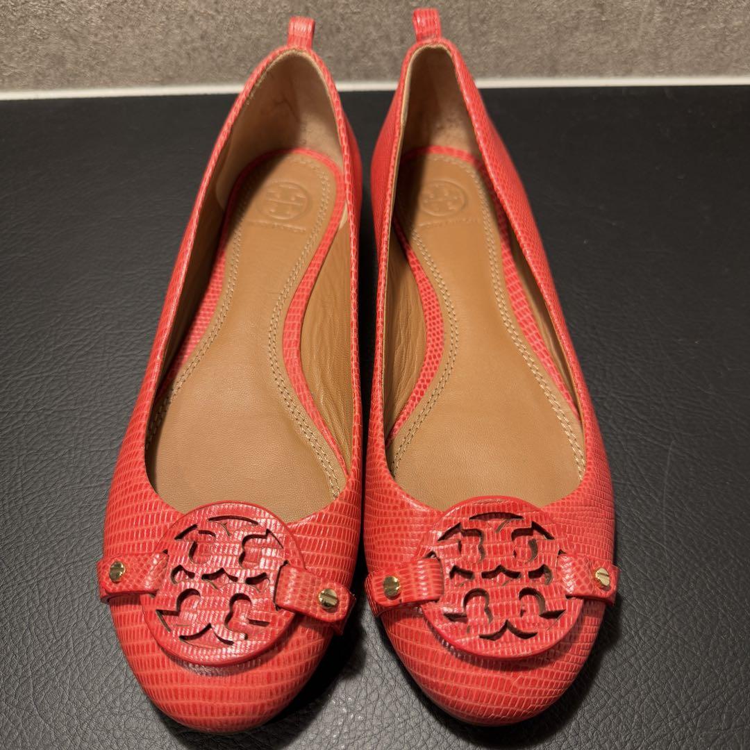 【未使用級】Tory Burch フラットシューズ 型押し 7M