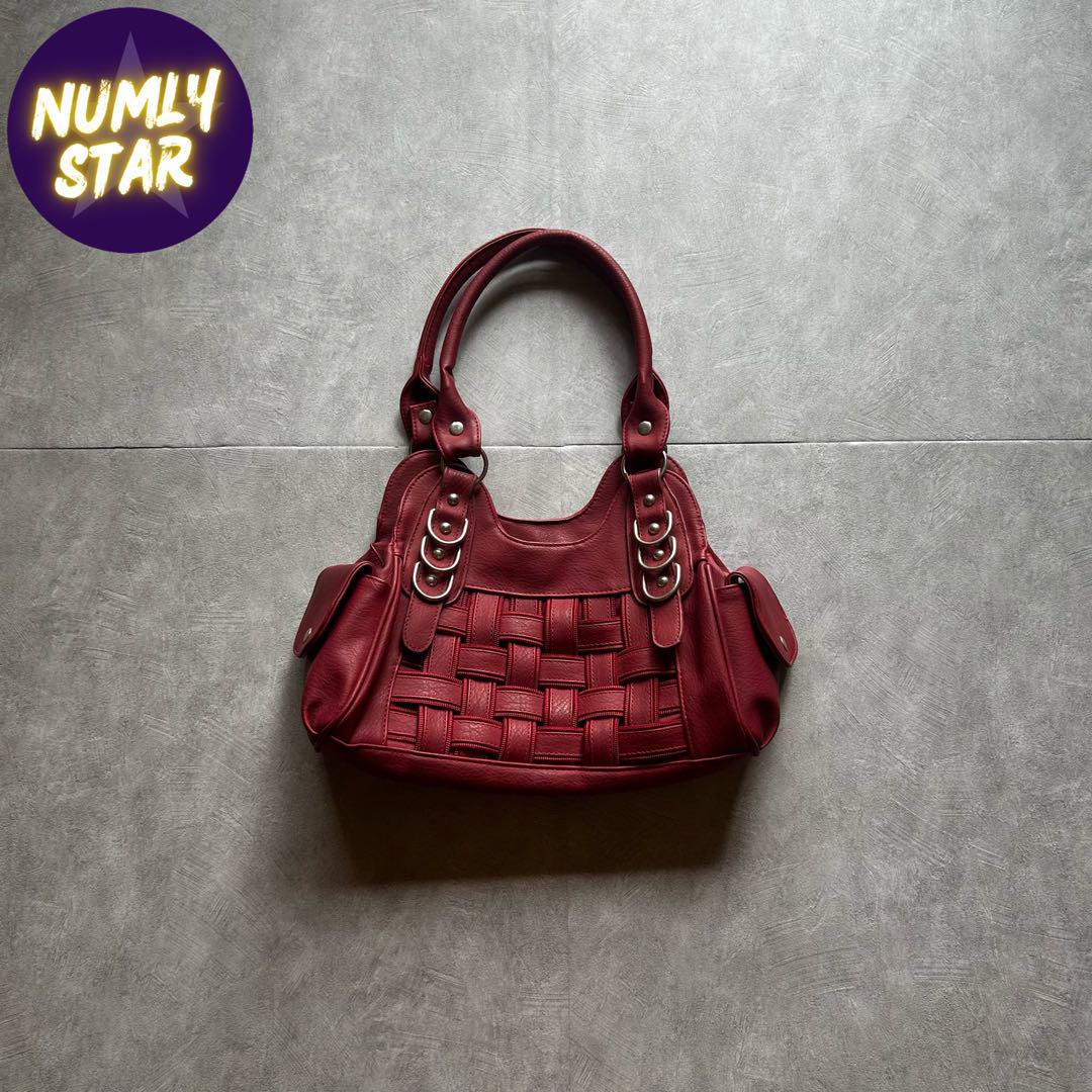 【おトク】 archive grunge shoulder bag y2k red - メルカリ バッグ