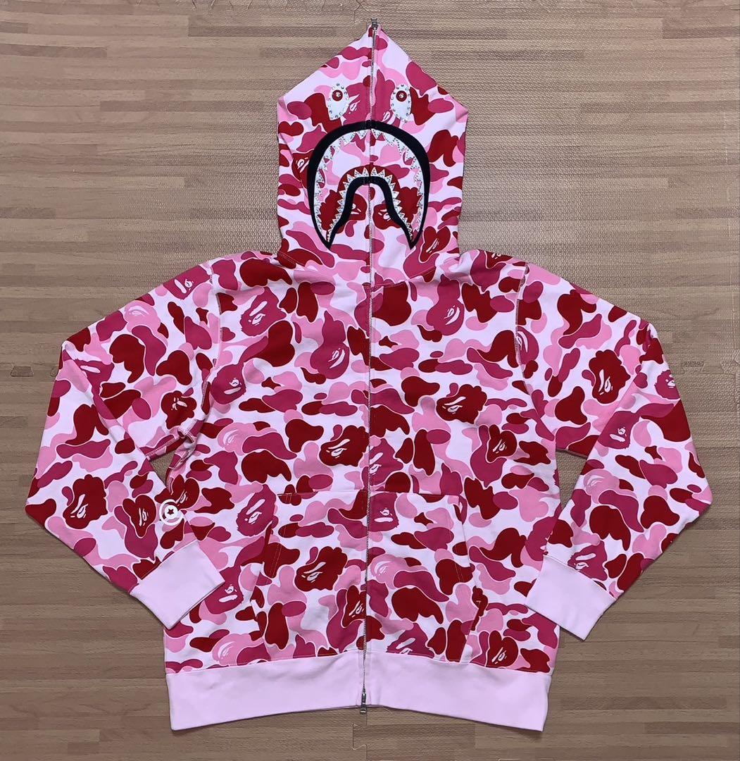 希少 APE abc pink シャークパーカー XL ラインストーン パーカー