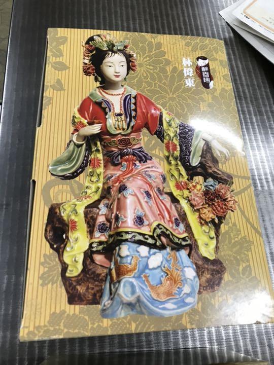 中国古美術/置物 【貴婦像，林偉東手製 ，精品】稀少品