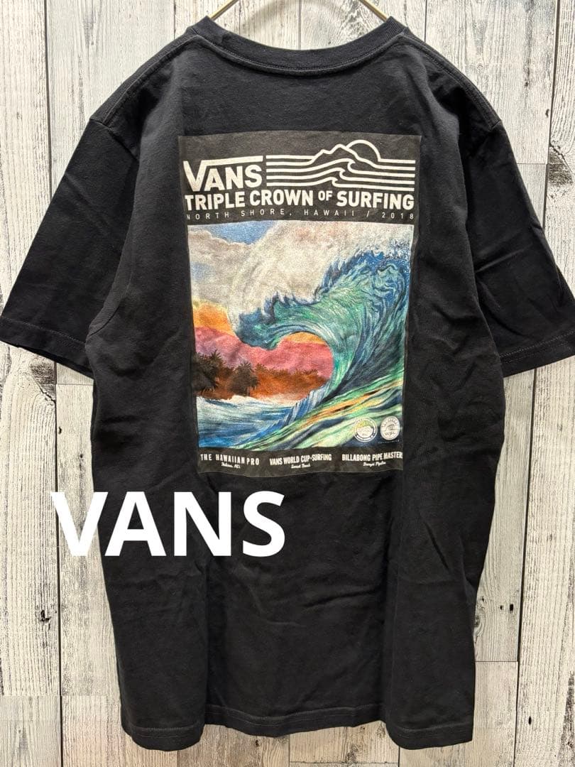 ★☆新品☆★ vans トリプルクラウン ハワイ限定 メッシュキャップ 黒 TRIPLE CROWN OF SURFING ノースショア ハレイワ バンズ ヴァンズ ♠️ VANS バンズ　ヴァンズ　Tシャツ　トリプルクラウン　2018 ハワイ