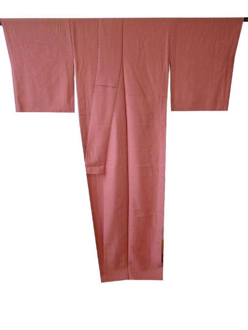 新入荷 夏物 美品 裄66.3cm お茶事 駒絽色無地（正絹）Ms119 着物・浴衣