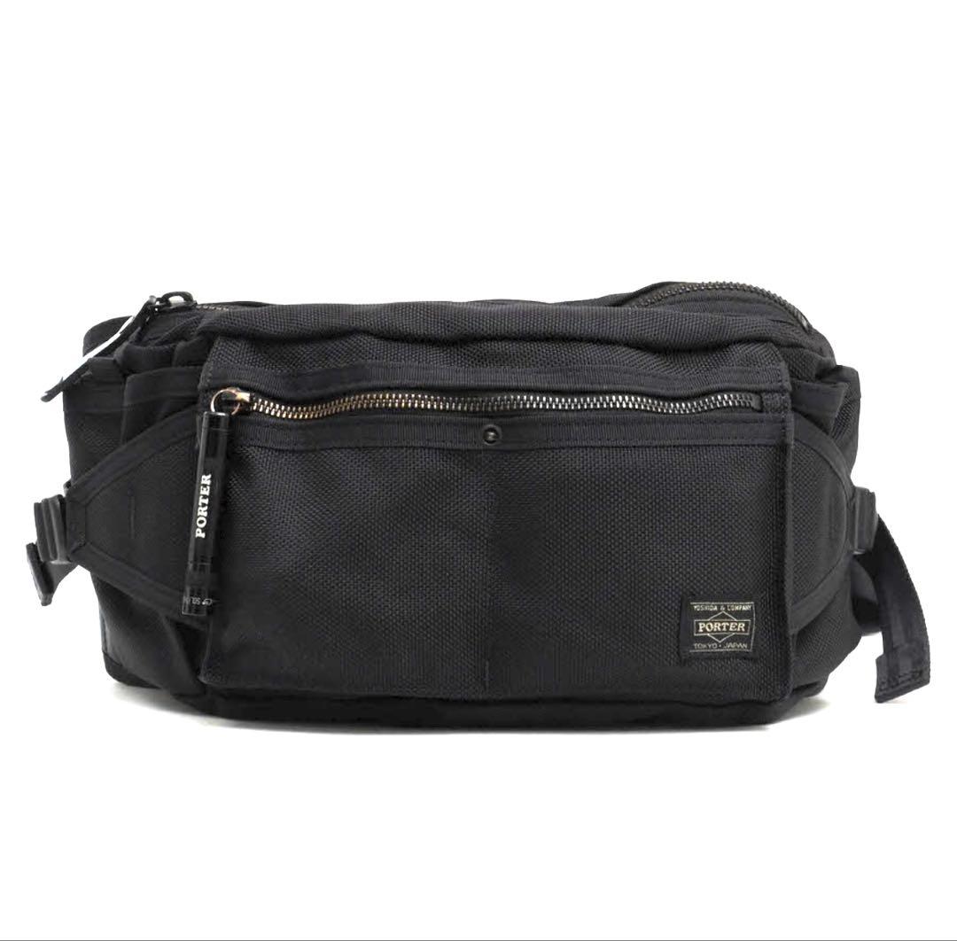 激レア美品！ 廃盤 PORTER ボディバッグ ブラック ナイロン 大容量 超極美品 廃盤美品 PORTER ポーター タンカー ボディバッグ