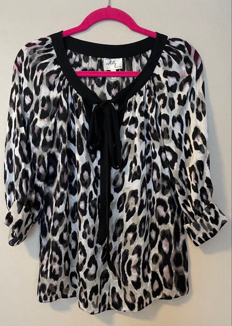 Milly of New York シルクヒョウ柄ブラウス