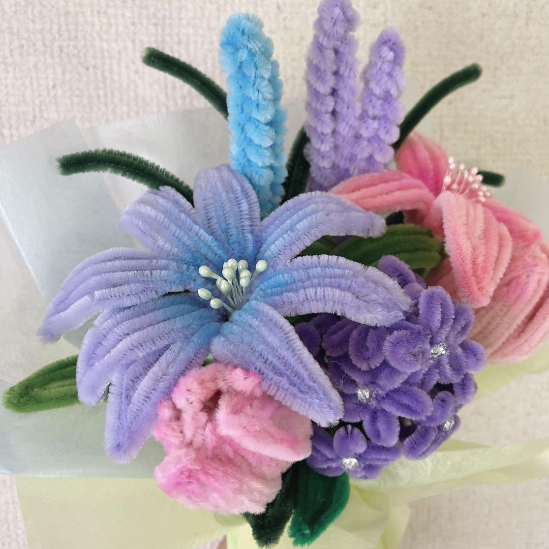モールフラワー(青) 枯れないお花 ハンドメイド - メルカリ