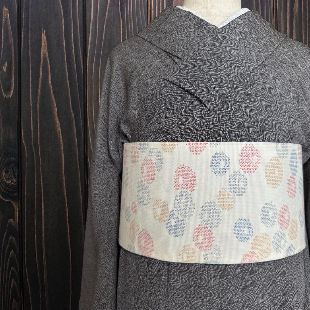 *着物反物*　塩沢紬と藍色紬　大人の兵児帯　半幅帯　長尺　ハンドメイド