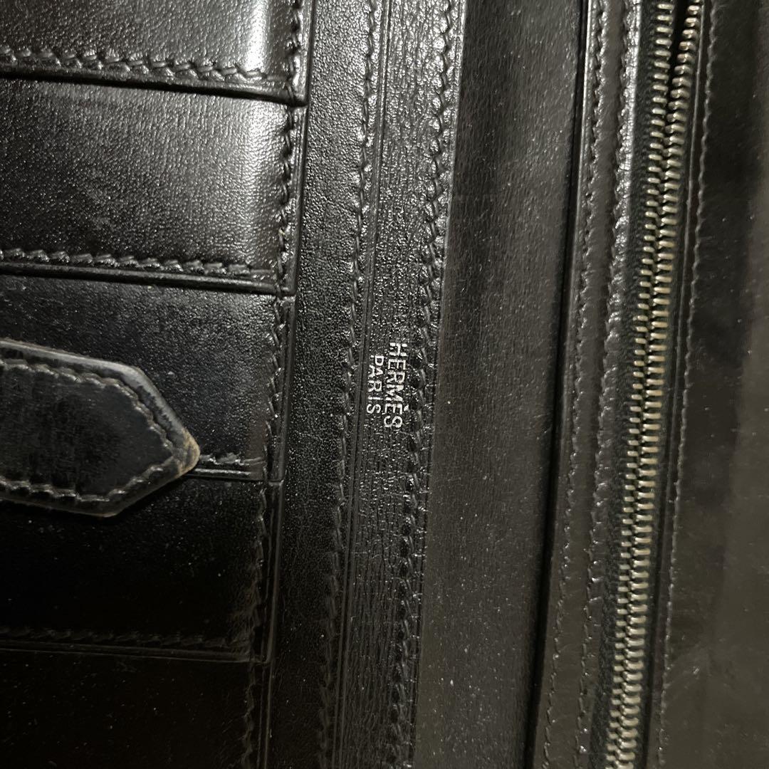 HERMES ブラック レザー 長財布