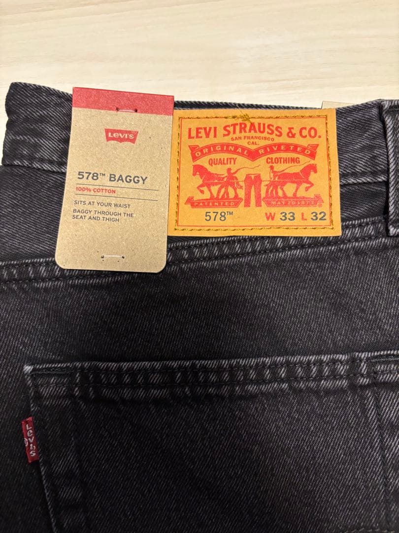 【最安値】リーバイス578 W33 BAGGY バギー　ユーズドブラック mdprevattcaulkingandwaterproofing.com