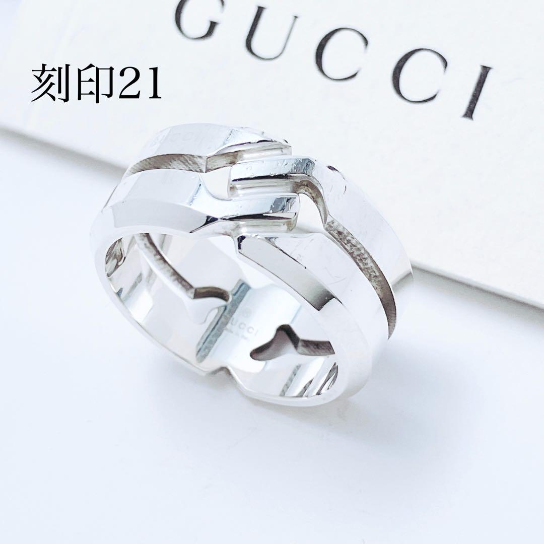 洗浄済＊GUCCI グッチ 925 リング 指輪 シルバー メンズ OT339