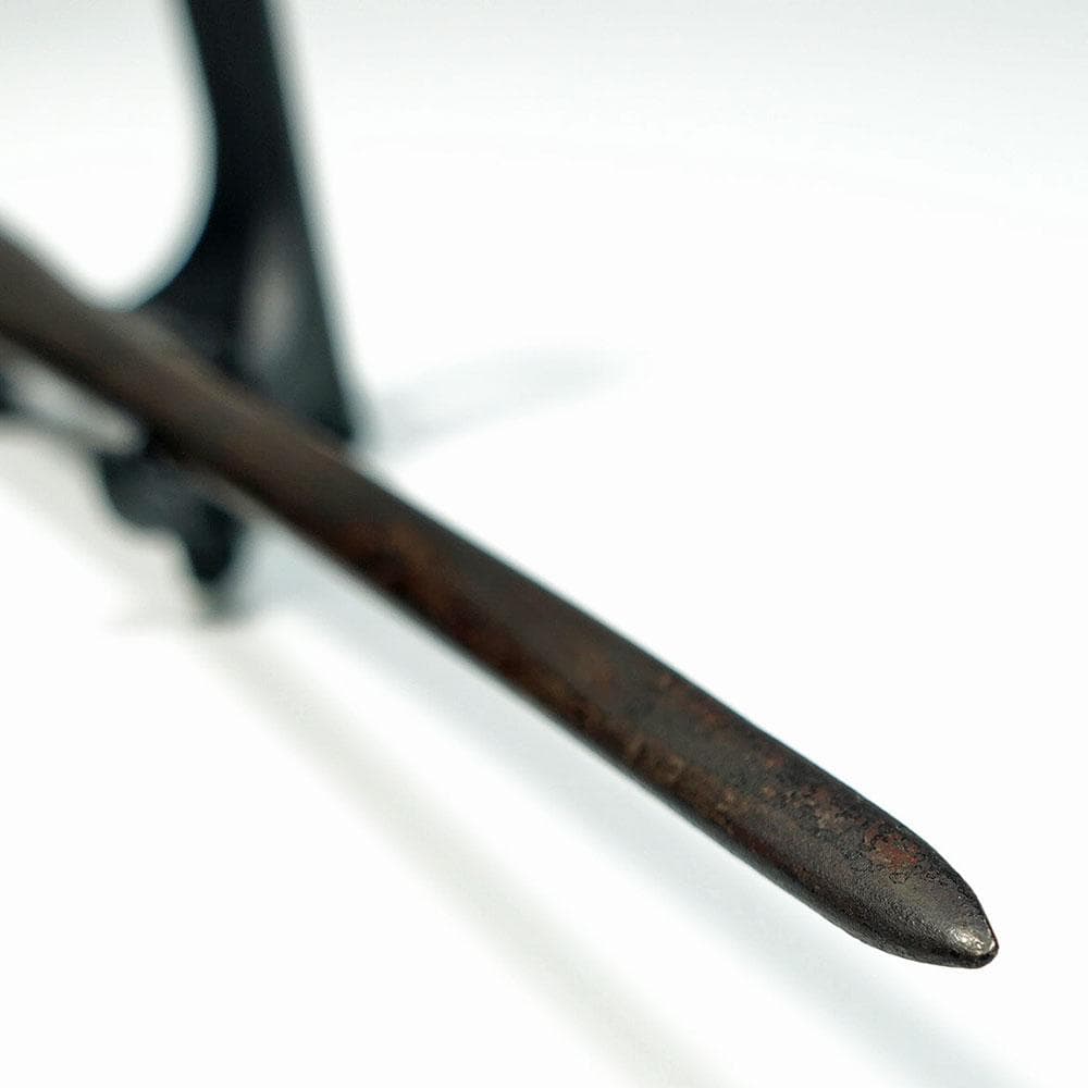 肥後金工　鉄地雨龍図笄　無銘　平象嵌　真鍮象嵌　猪目透　刀装具　外装　肥後象嵌 肥後金工 鉄地雨龍図笄 無銘 平象嵌 真鍮象嵌 猪目透 刀装具 外装 肥後