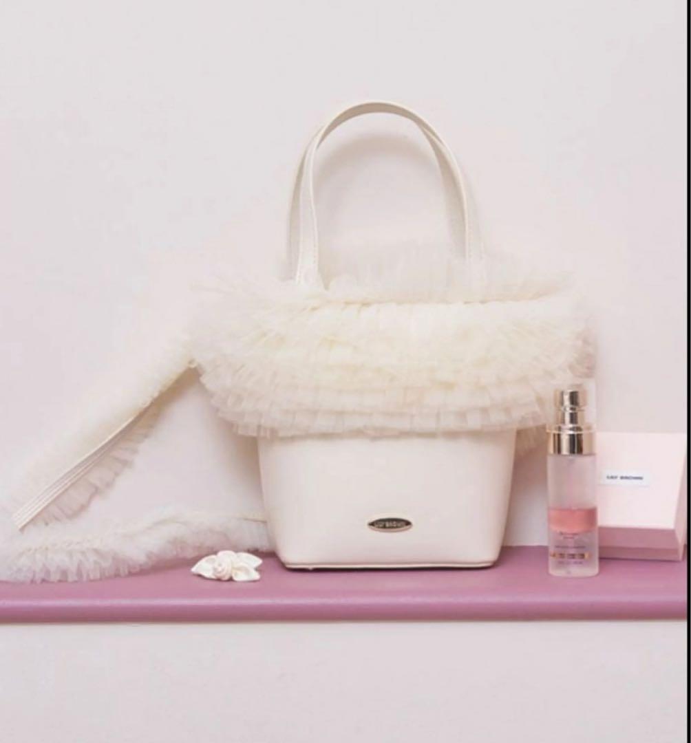 Lily Brown チュール切り替え3wayトート