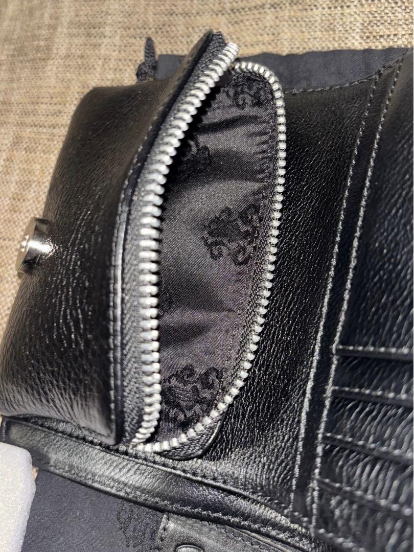 極厚レザー　牛革　ジョーイ　ウォレットシルバー925 JOEY WALLET