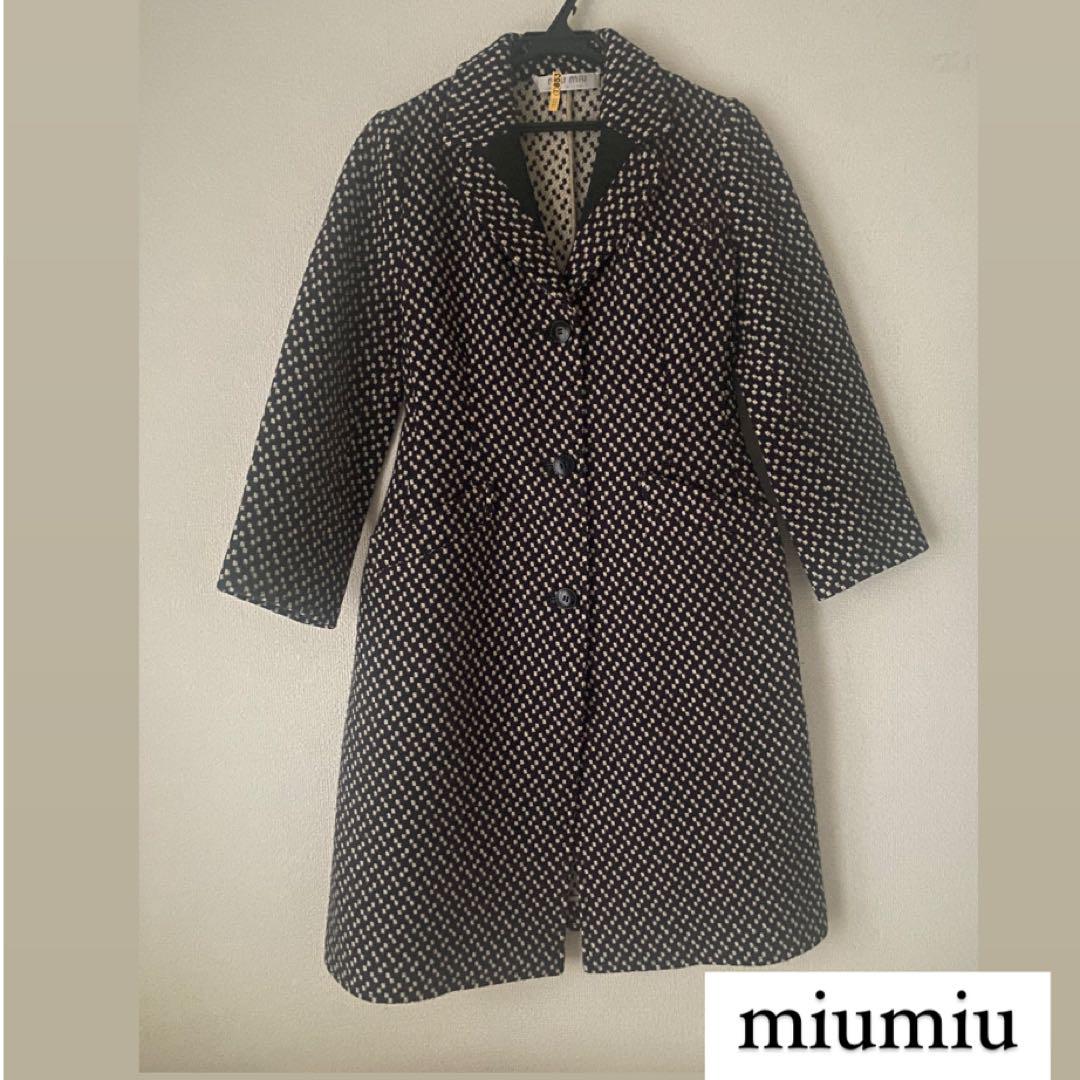 miumiu ミュウミュウ チェスターコート 柄コート