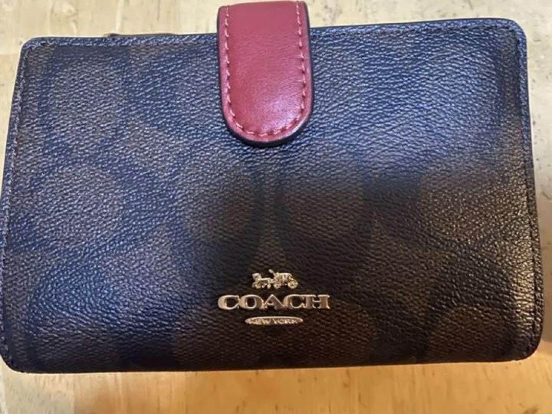 卸売 COACH 折りたたみ財布 未使用 箱無し(赤) 小物