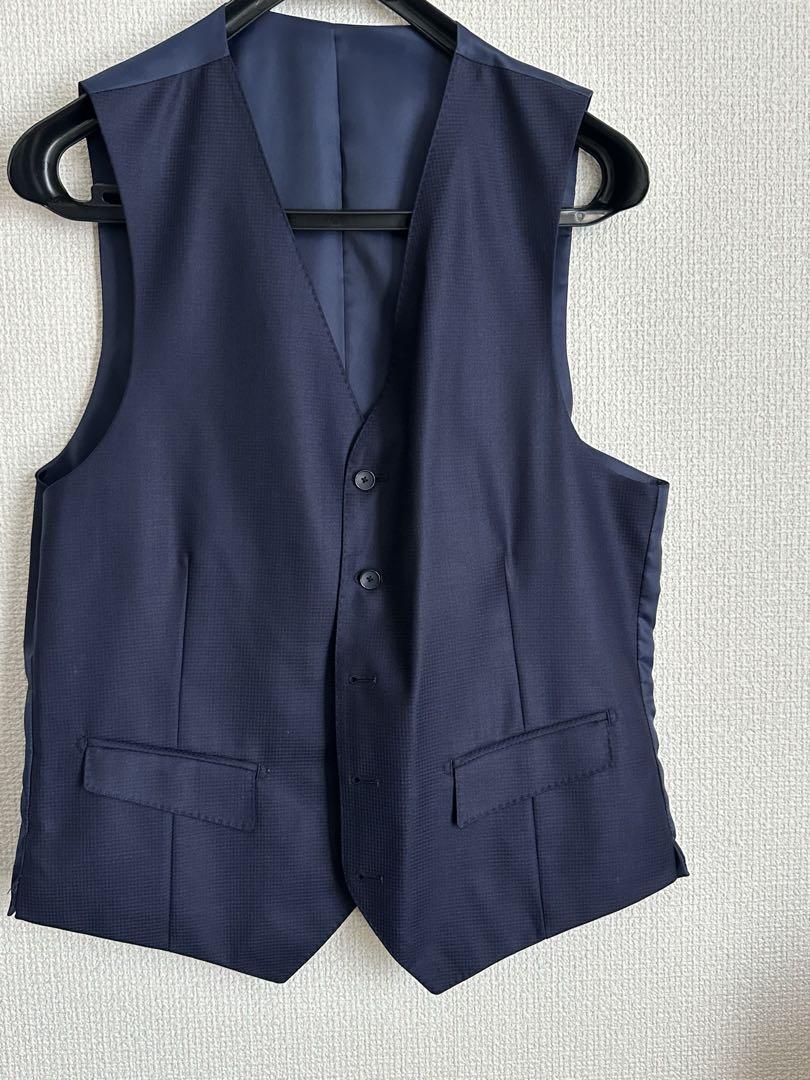 PERSOW'S FOR MEN スーツ　ベスト付き　ネイビー