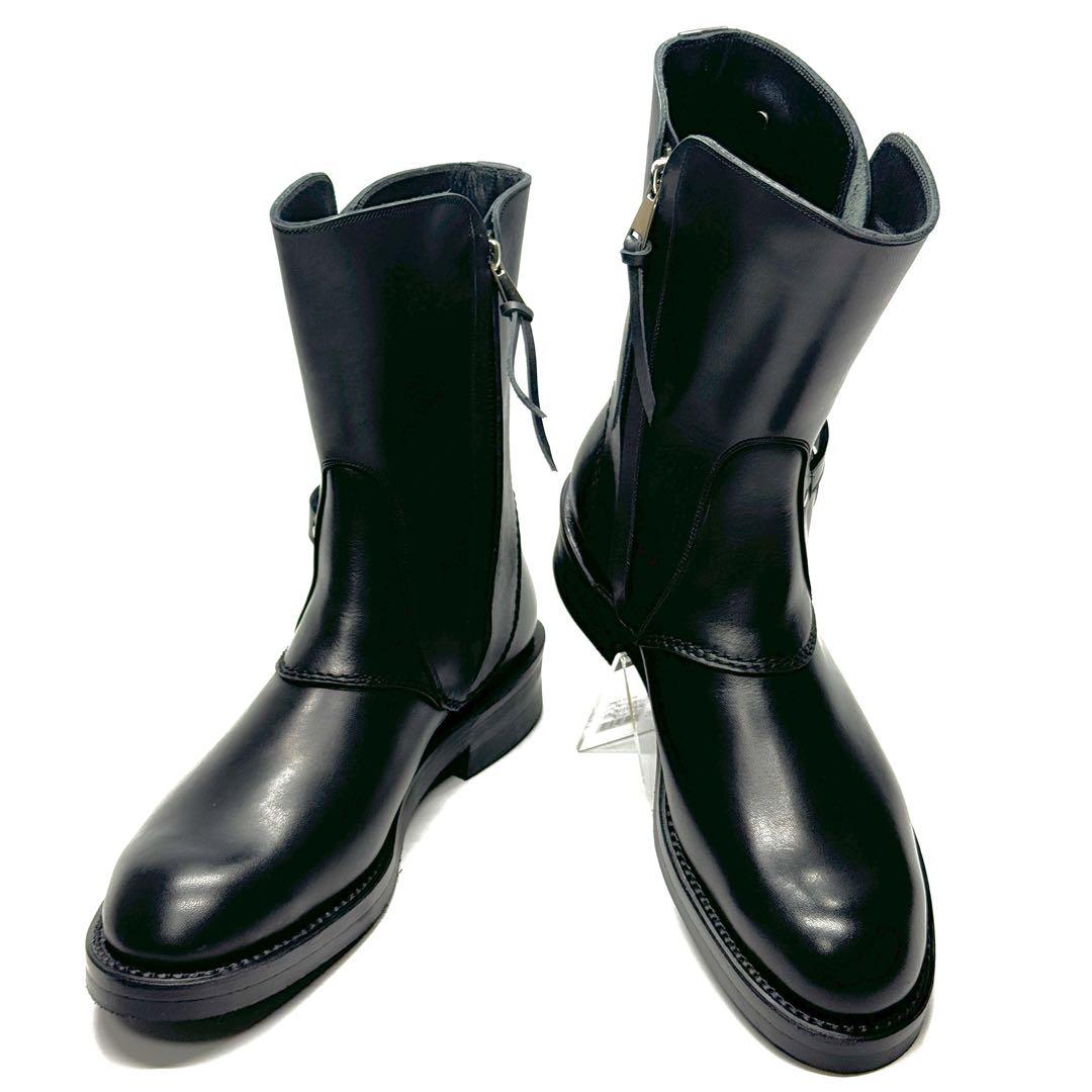 新品 foot the coacher サイドジップブーツ ブラック レザー 黒