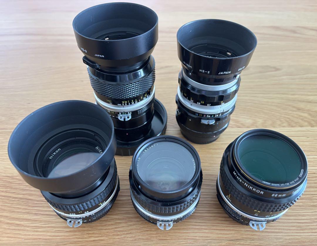 Nikon単焦点レンズまとめ売り極上‼️良好品5本セット　単品売りは無し‼️