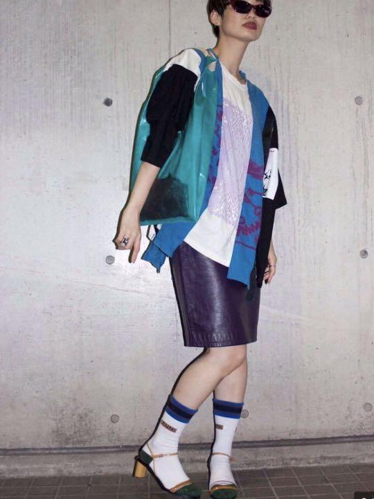 fear&desire leather eco bag L ターコイズブルー