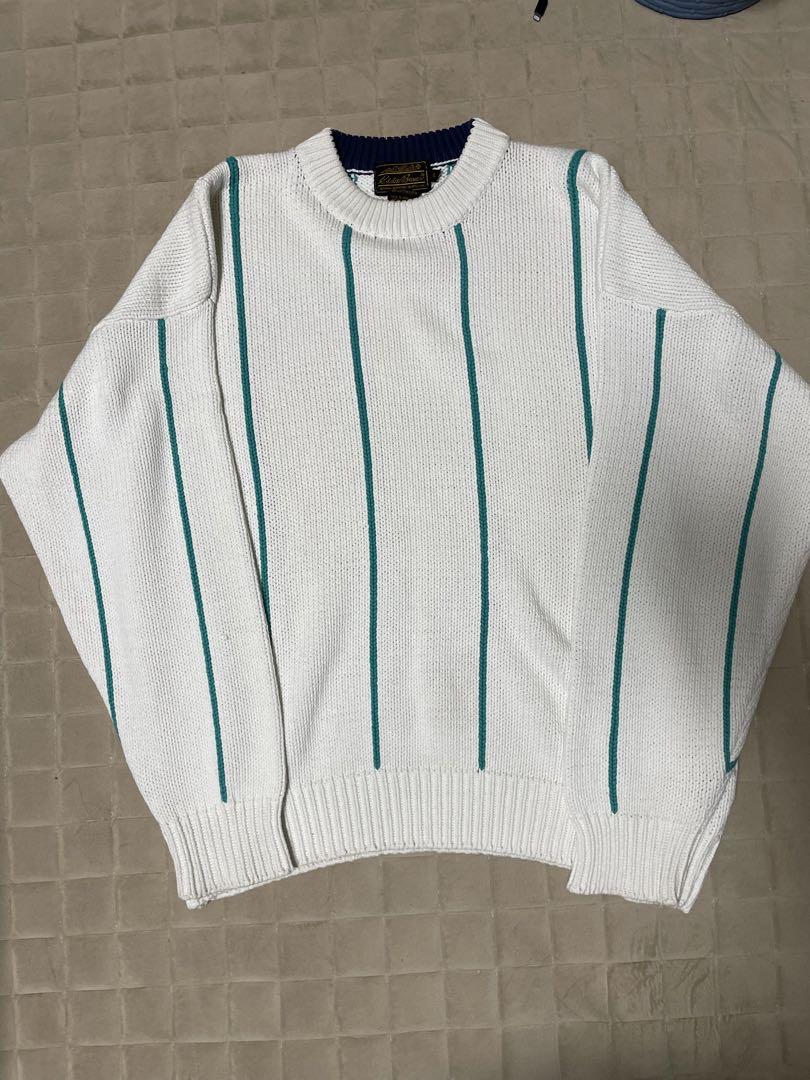 eddie bauer コットンニット　ストライプ　XLサイズ 5,115円