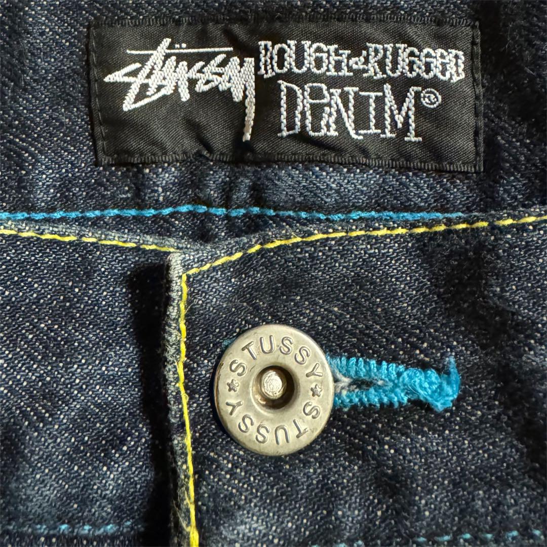 Stussy ダークデニム ストレートジーンズ 90s vintage Old Stussy ストレートデニム Lサイズ - メルカリ
