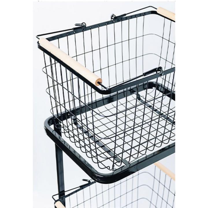 高品質得価 新品 2段ランドリーラック バスケット付き ブラック 9YQwL-m60471714272 正規品新作